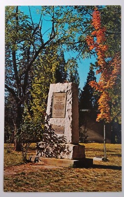 California Postcard Mid 1900s Original RARE Grass Valley Gold Hill Monument