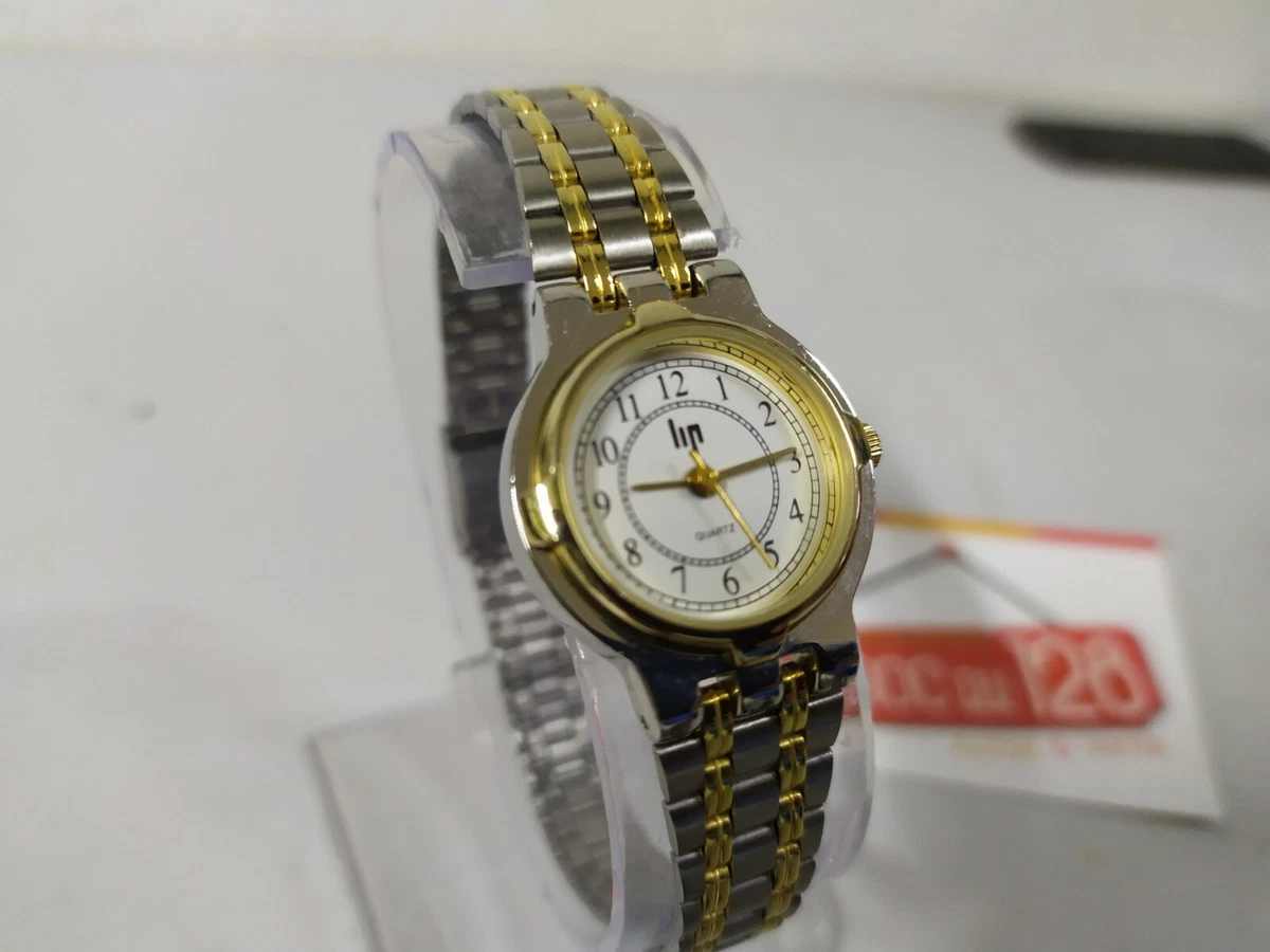 09 08 Silver Gold Women s Lip Watch New Battery Works