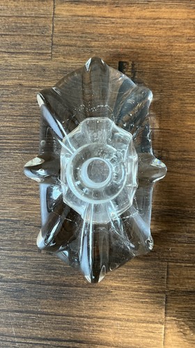 GUNDERSON PAIRPOINT CRYSTAL PERFUME BOTTLE w/ ACORN FROSTED GLASS STOPPER 1940s - Afbeelding 7 van 15