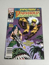 Darkhold #4 Sabretooth vs Darkhold Marvel 1993 Newsstand X-Men