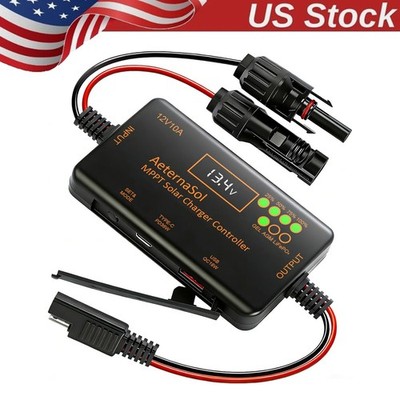 20A 12V PWM Solar Charge Controller LCD Display for RV Boat Off-Grid System  NEW