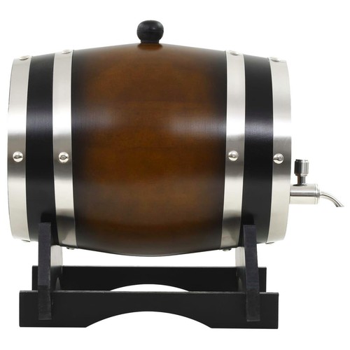 Solid Pinewood Wine Barrel with Tap 6 Liter Rustic Home Decor - Picture 2 of 10