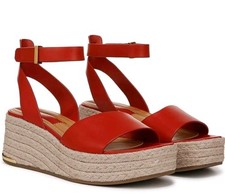 Franco Sarto Mujer’ Tiffany Alpargata Plataforma Sandalias Rojo Talla 9 M