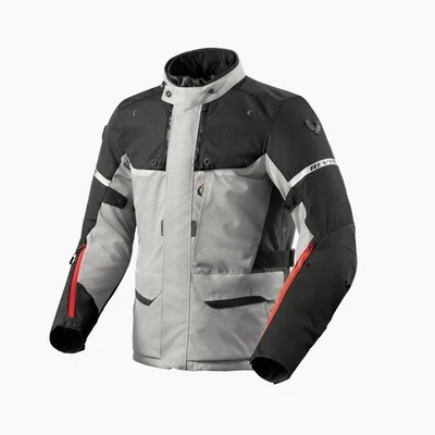 Veste Moto REV'IT OUTBACK 4 H2O Argent Noir REVIT Imperméable Touring - Photo 1/4