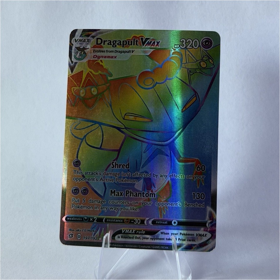 Pokemon TCG Dragapult VMAX 197/192 Rebel Clash Secret Rare Full Art Holo EN
