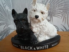 VINTAGE BLACK AND WHITE SCOTCH WHISKY  DOGS BAR FIGURINE ADVERTISING MEMORABILIA