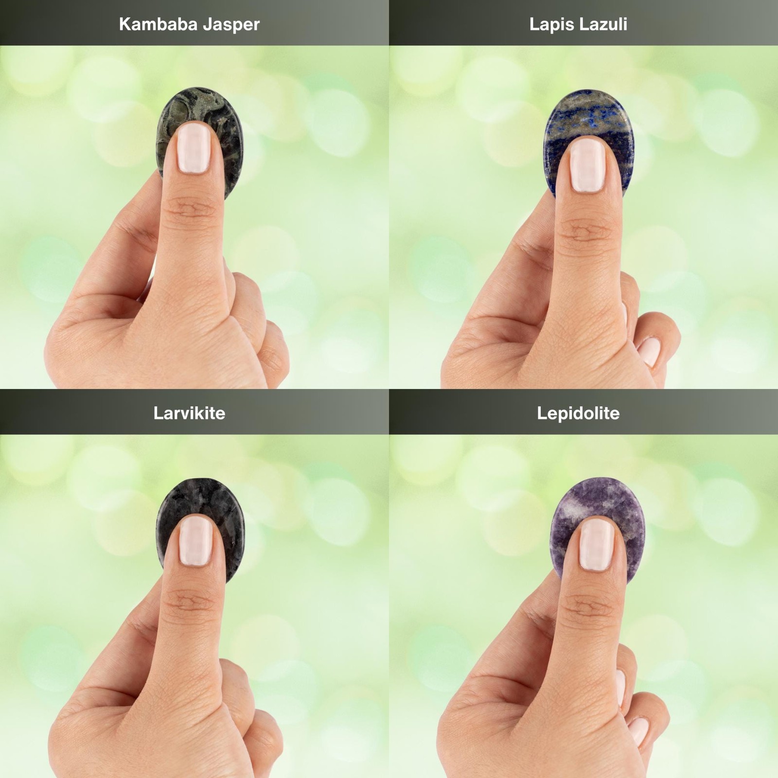 Worry Stones, Healing Crystals for Anxiety Relief, Meditation, Large Selection