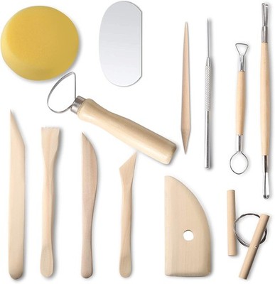 Hochwertiges 13-teiliges Tonwerkzeug-Set für Keramik, DIY, Modellbau, Schnitz...