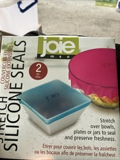 Joie Silicone Stretch Lids 2 Pc  Reusable Food Covers Fridge Freezer Seals