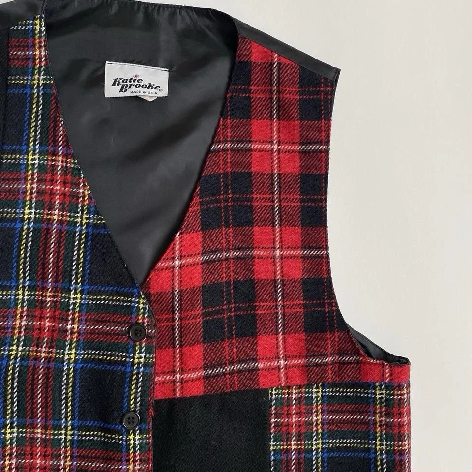 Chaleco a cuadros vintage Foto 3 de 4