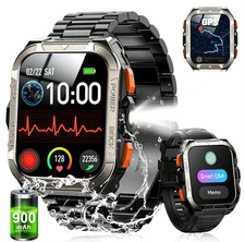 Men Military Smart Watch 900mah Battery Compass ChatGPT Outdoor Fitness Tracker