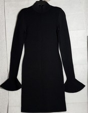 Michael Kors Mockneck Bell-Sleeve Women’s Black Dress Size X Small. Free Ship