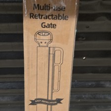 Baby Gate Indoor Outdoor Retractable Baby Gate, 33" Tall, Extends Up To