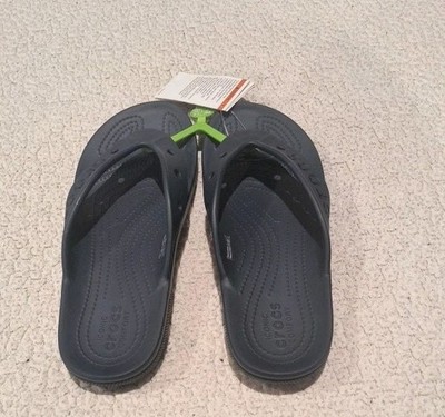 CROCS Baya II Flip Flops | M9 W11 | Navy Blue Dark Gray Sandals | NEW NWT Thongs