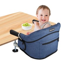 JOZZVE Hook On High Chair, Portable Clip On Baby Feeding Seat, Navy