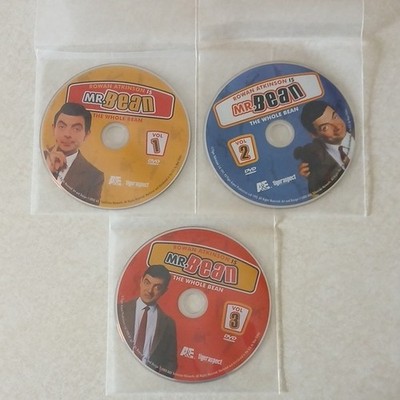 Mr. Bean: The Whole Bean Vol 1-3 DVD 3-Disc Set Plastic Sleeve. No case/insert