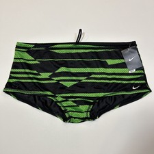 Nike Reversible Swim Brief Drag Shorts Green Black Mens NWT TESS0031