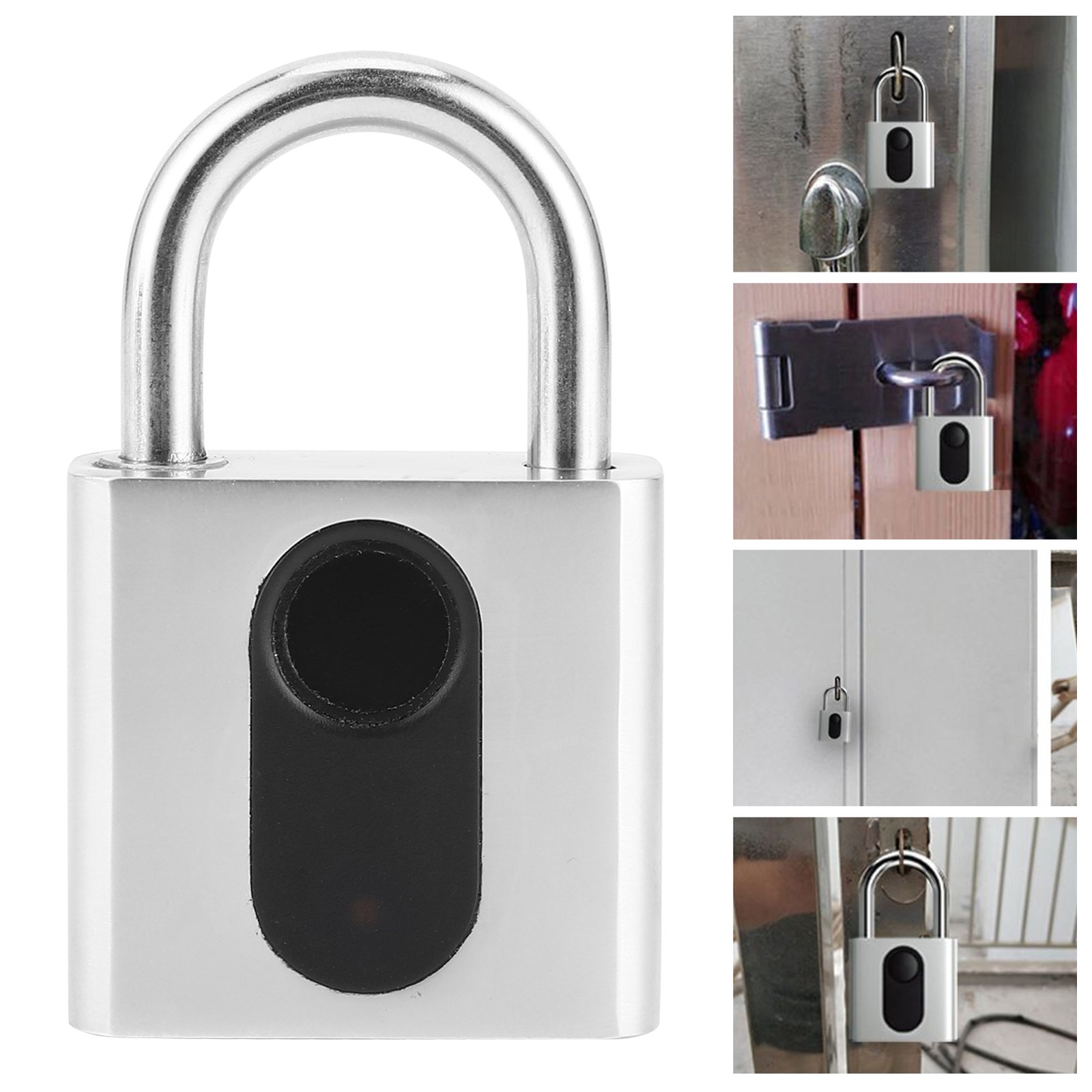 Smart Padlock Fingerprint Bluetooth APP Lock IP65 Waterproof AntiTheft For Fitne
