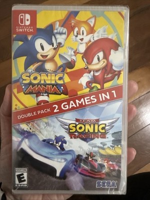 New Sealed Sonic Mania + Team Sonic Racing Nintendo Switch Kids Game
