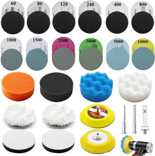 133PCS 3 Inch Sanding Discs Drill Polishing Kit,Wet-Dry 60-10000 Grit Hook-And-L