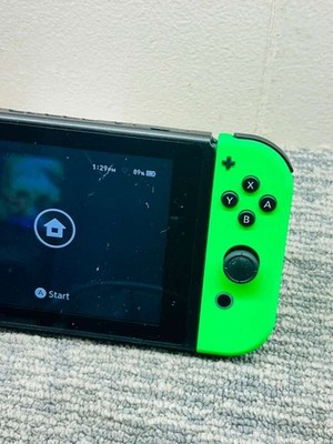 Nintendo Switch HAC-001 Neon Pink Green Joy-Cons Read ! - 506253