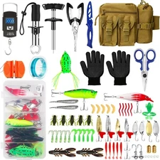 Fishing Tool Kit - Fishing Pliers Kit 112Pcs Fishing Gear and Equipment with ...