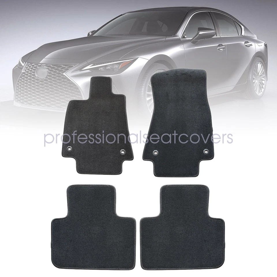 Alfombrillas delanteras y traseras para Lexus IS250 IS300 IS350 IS F 2014-2024 terciopelo Foto 2 de 4