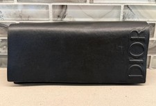 Dior Black Leather Sunglasses Case  Elegant Authentic Designer Eyewear Accessory