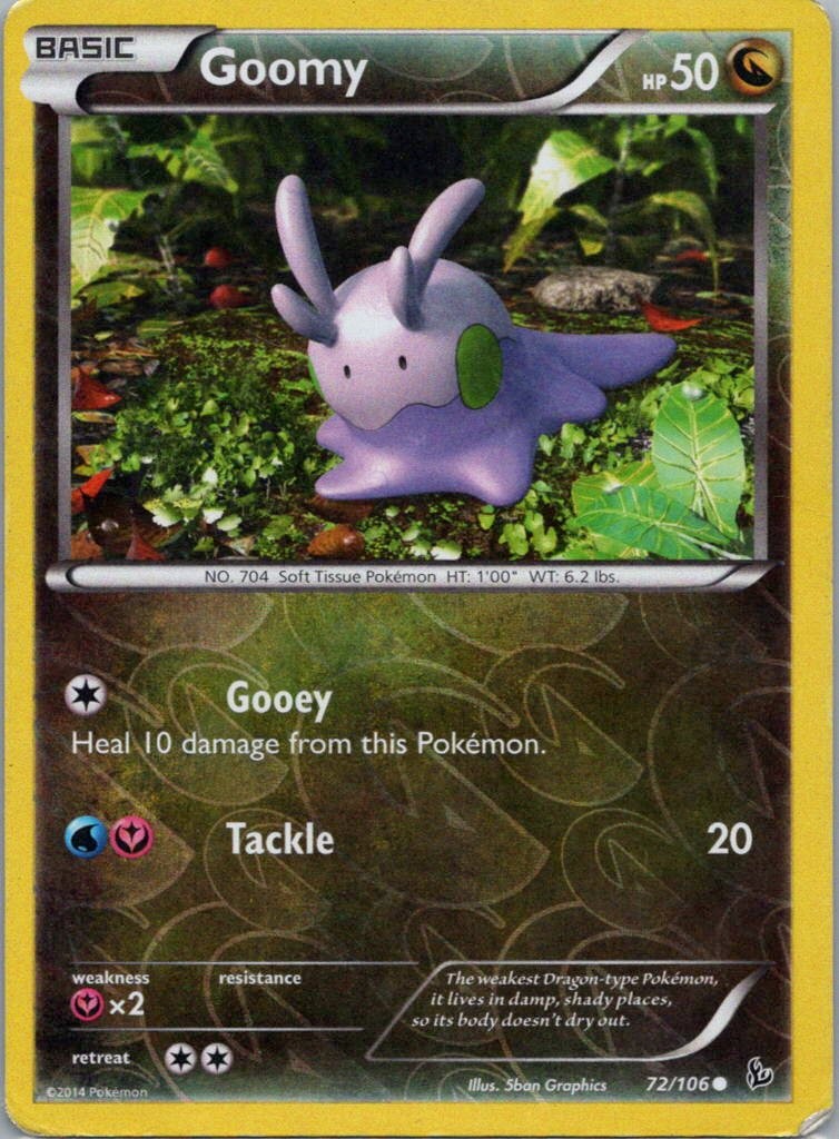Pokemon TCG Goomy 72/106 Flashfire Rev Holo D