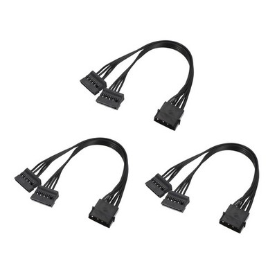 3 PCS 4 Pin Male IDE To 2X Serial ATA Female Power Splitter Adapter Cable PC