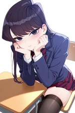 Komi Can't Communicate Weatherproof Anime Waifu Sticker 6" Car Decal