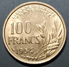 1954 France 100 Francs Coin Brilliant UNC,  Beautiful Bright Coin — photo 2