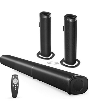 Sound Bar, 100W Sound Bar for Smart TV, Bluetooth 5.3 Soundbar, 2 in 1