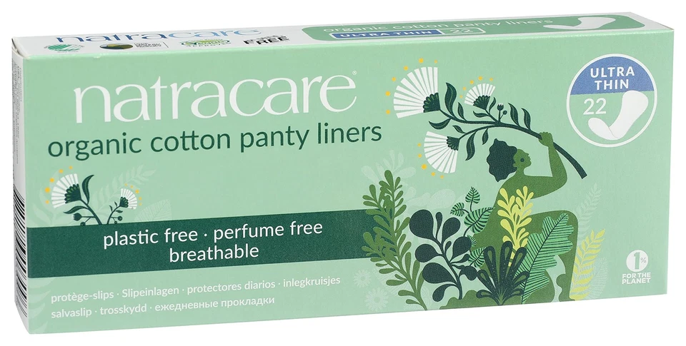 Forros de panty ultrafinos orgánicos Natracare 22 piezas sin perfume Foto 2 de 4