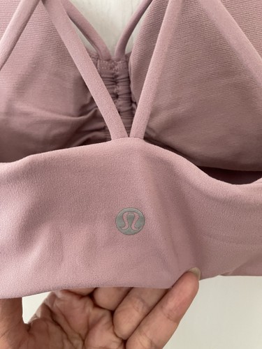 NWT Lululemon Nulu Strappy V Neck Yoga Bra size 10 In Rose Blush - Picture 6 of 7