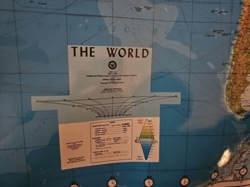 World Wall Map Defense Mapping Agency Mercator Projection Map 42X56 Gigantic - Image 2 of 4