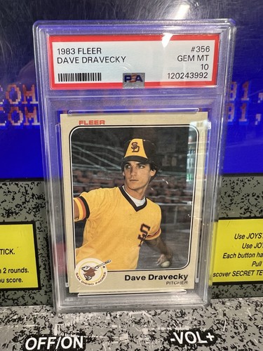 Tarjeta de novato Fleer Dave Dravecky #356 1983 radiocontrol Padres Gigantes graduada PSA 10 GEMA MT - Imagen 5 de 7