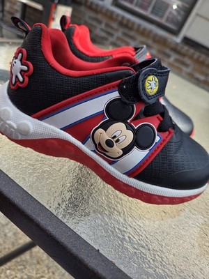 Disney Mickey Mouse Toddler Little Kids Boys Light Up Shoes Various Sizes NEW