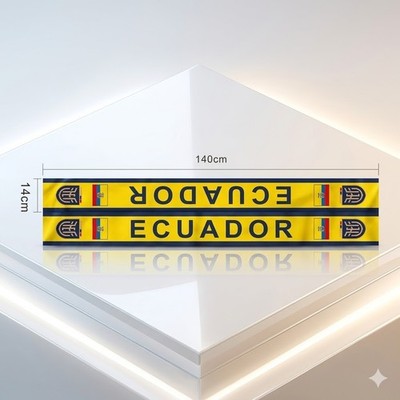 Ecuador National Team World Cup Soccer Fan Fringe Scarf Yellow Patriotic New