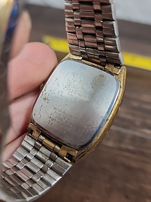 Vintage Men's Seiko SQ 8123-5129 Gold Tone Quartz Day Date