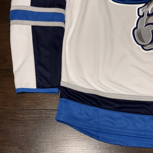 NWT! *SIGNED* Manitoba Moose #1 ERIC COMRIE Hockey Jersey Mens Size L CCM White - Picture 6 of 19