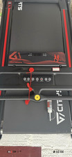 CITYSPORTS Folding Electric Treadmill, Safety Key, Black/Red