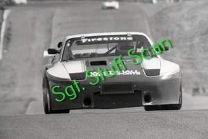 1985 IMSA racing photo negative Bob Bergstrom Porsche 924 Riverside