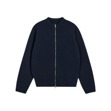 Emis Heart Logo Zip Cardigan Navy