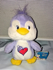 Vintage Care Bears Cousins Cozy Heart Penguin 2004 Plush 6" Play Along NWT RARE