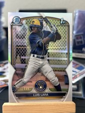 2023 Bowman Chrome Luis Lara 1st Refractor /499 #BCP-100 Brewers