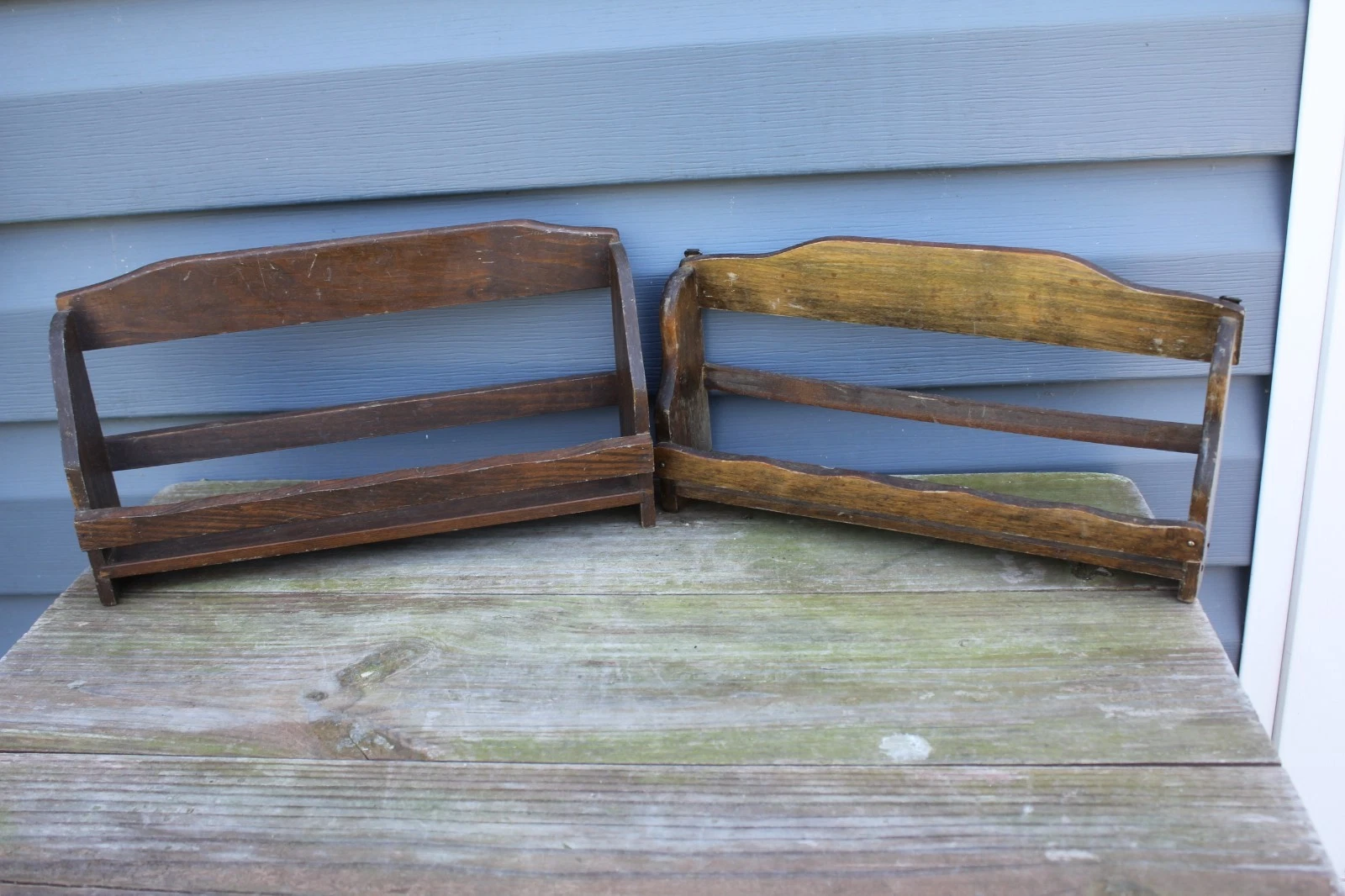 2 Vintage Wooden Spice Racks Rustic Farmhouse Shelf 6x12" Dark Wood Cottagecore
Opens in a new windo