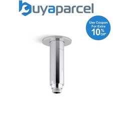 Kohler Katalyst Air 122mm Ceiling Mount Rainhead Shower Arm + Flange 5” Chrome
