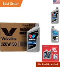 Full Synthetic SAE 20W-50 Motor Oil - 6 QT Case for Ultimate Engine Performance