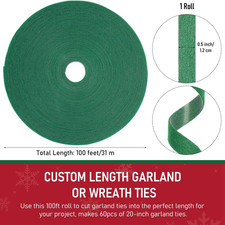 Christmas Garland Ties Decorative Holiday Garland Ties Cuttable Cable Straps ...